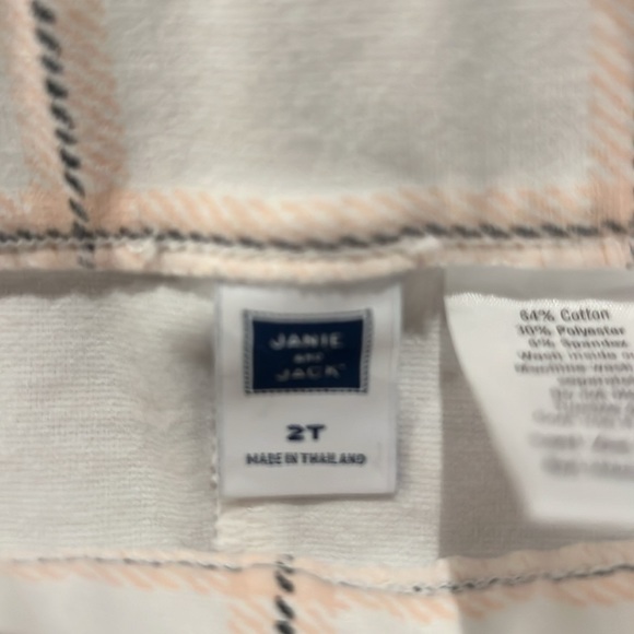 Gently worn Janie & Jack Girls 2T plaid legging - Picture 2 of 4